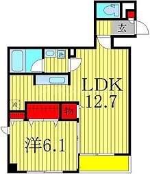 アンジェリークトキワ1 1LDKの間取図画像