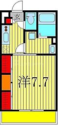 リブリ・エクセル柏 1Kの間取図画像