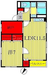 第二柏田中ビル 1LDKの間取図画像