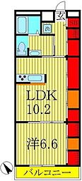 リブリ・ジェロ 1LDKの間取図画像