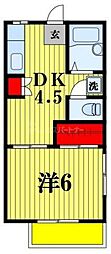サニーハイツ 1DKの間取図画像