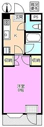 コーポフランネット 1Kの間取図画像