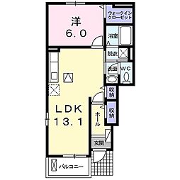 セゾンジュレ 1LDKの間取図画像