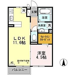 コモ・ラスパシオ 1LDKの間取図画像