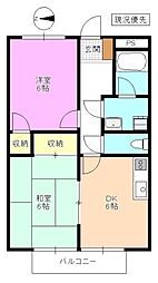 サープラスちくまの 2DKの間取図画像