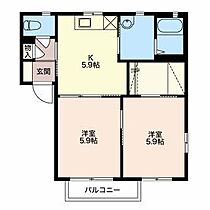 レインボー美晴  ｜ 長野県塩尻市大字宗賀桔梗ケ原（賃貸アパート2K・2階・43.54㎡） その2