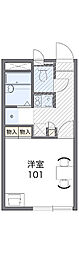 レオパレス野村 1Kの間取図画像