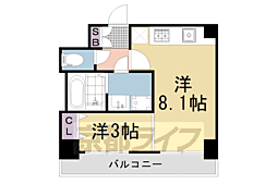 キンブリッジ京都千本丸太町 1LDKの間取図画像