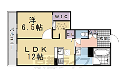 グランコート北浦 1LDKの間取図画像