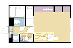 レオパレスアイリス 1Kの間取図画像
