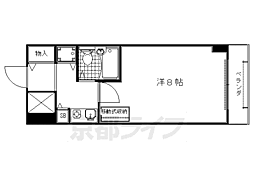 ジョイテル西院 1Kの間取図画像