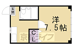中田マンション 1Kの間取図画像
