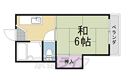タウニー樋口 1Kの間取図画像