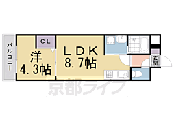 ブランドールO&M 1LDKの間取図画像