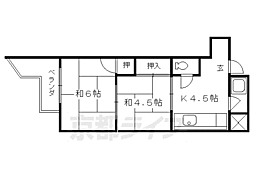 本町マンション 2DKの間取図画像