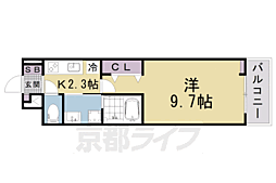 大津市大江3丁目アパート 1Kの間取図画像