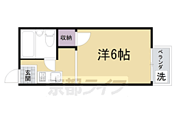 花園橋ハイツ 1Kの間取図画像