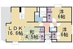 ゼフィーロ長岡京 3LDKの間取図画像