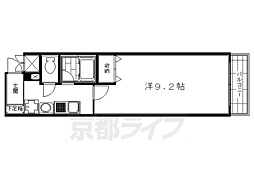 珠光ビル四条大宮 1Kの間取図画像