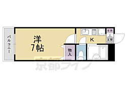 メゾンハウス3 1Kの間取図画像