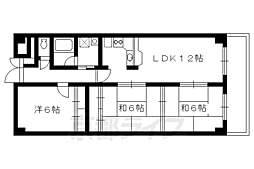 ライフプラザ河原町今出川 3LDKの間取図画像