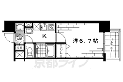 ラナップスクエア京都西陣 1Kの間取図画像
