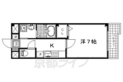 コーポFカーム 1Kの間取図画像