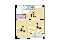 マンションつづき 2DKの間取図画像