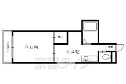 コーポヴィヴラヴィ 1DKの間取図画像