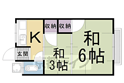 南大入荘 2Kの間取図画像