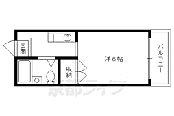 コーポイケオ 1Kの間取図画像