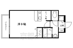 プレサンス京大東 1Kの間取図画像