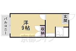 サンリット水谷 1Kの間取図画像
