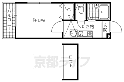 セ・レスト薬大南 1Kの間取図画像