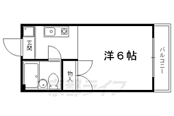 マーク西陣 1Kの間取図画像