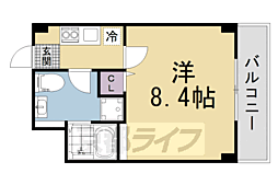 ダブルツリー7番館 1Kの間取図画像