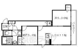 シャーメゾン太秦天神川西 1SLDKの間取図画像