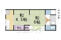 豊栄ハイツ 2Kの間取図画像