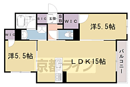 シャーメゾン桜小径 2LDKの間取図画像