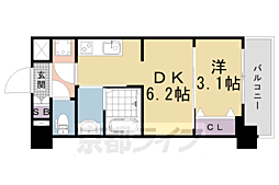 プレサンスTHEKYOTO澄華 1DKの間取図画像