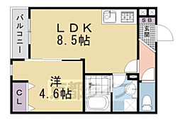 REGIES京都梅小路(レジエス京都梅小路) 1LDKの間取図画像