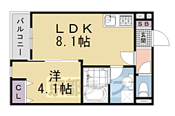 REGIES京都梅小路(レジエス京都梅小路) 1LDKの間取図画像