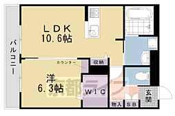 FELICE七本松 1LDKの間取図画像