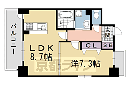 綾小路パレス 1LDKの間取図画像