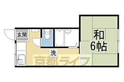 田渕マンション 1Kの間取図画像