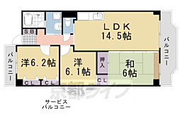 ウエストコート大利 3LDKの間取図画像