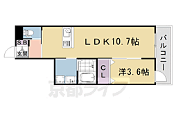 ARCOBALENO KYOTO NISHIKYOGOKU 1LDKの間取図画像
