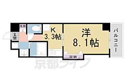 CortileK6 1Kの間取図画像