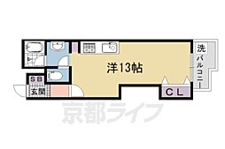 パレス松原 ワンルームの間取図画像