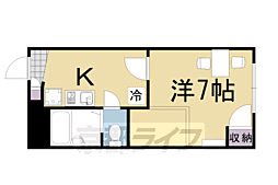 レオパレスヴィーブル呉服町 1Kの間取図画像